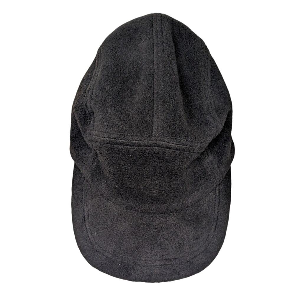 COLUMBIA Vintage Unisex Small Medium Land Roamer Ear Flap Fleece Cap Hat Black